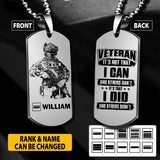 Personalized French Veteran It's Not That I Can Others Can't It's That I Did  Necklaces Printed 22OCT-HY21