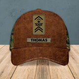 Personalized Swiss Veteran/ Solider Camo Rank Peaked Cap 3D Printed OCT22-HY21