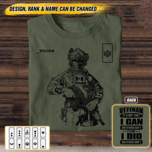 Personalized Canadian Veteran It's Not That I Can And Others Can't It's That I Did And Others Didn't Tshirt Printed QTHY2110