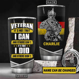Personalized German Grumpy Old Man Veteran Tumbler Printed 22OCT-HY25