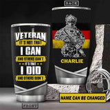 Personalized German Grumpy Old Man Veteran Tumbler Printed 22OCT-HY25