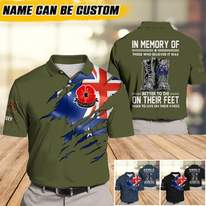 Personalized Australian Veteran/ Solider Rank Polo Shirts 3D Printed QTHQ2710