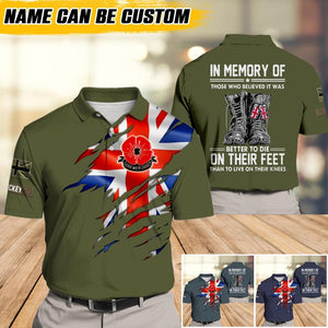 Personalized British Veteran/ Solider Rank Polo Shirts 3D Printed QTHQ2710