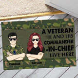 Personalized A Norwegian Veterans And His Commander In Chief Live Here Doormat 22OCT-HY28