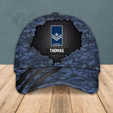 Personalized Canadian Solider/ Veteran Camo Rank Peaked Cap 3D Printed QTHQ3110