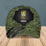 Personalized Canadian Solider/ Veteran Camo Rank Peaked Cap 3D Printed QTHQ3110