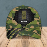 Personalized Norwegian Solider/ Veteran Camo Rank Peaked Cap 3D Printed QTHQ3110