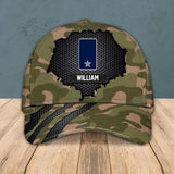 Personalized Norwegian Solider/ Veteran Camo Rank Peaked Cap 3D Printed QTHQ3110