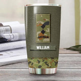 Personalized Australian Veteran/Soldier Mess With Me I Fight Back Camo Tumbler Printed QTHQ3110