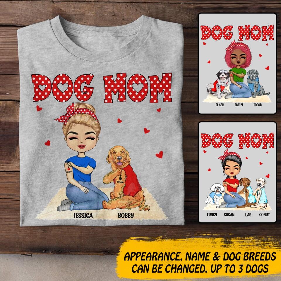 Personalized Dog Mom Tshirt Printed 22OCT-DT31