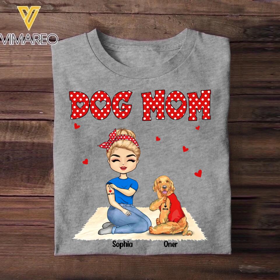 Personalized Dog Mom Tshirt Printed 22OCT-DT31