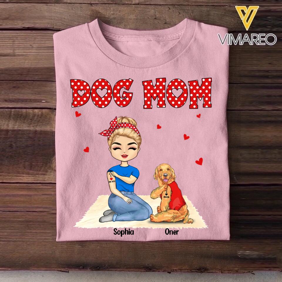 Personalized Dog Mom Tshirt Printed 22OCT-DT31