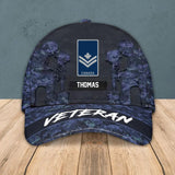 Personalized Canadian Solider/ Veteran Camo Rank Peaked Cap 3D Printed QTHQ3110