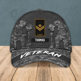 Personalized Canadian Solider/ Veteran Camo Rank Peaked Cap 3D Printed QTHQ3110