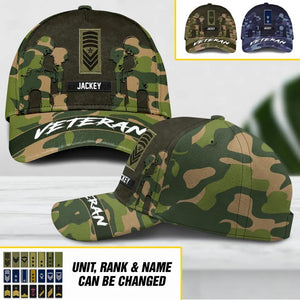 Personalized Norwegian Solider/ Veteran Camo Rank Peaked Cap 3D Printed QTHQ3110