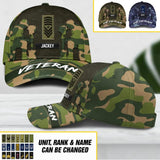 Personalized Norwegian Solider/ Veteran Camo Rank Peaked Cap 3D Printed QTHQ3110