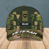 Personalized Norwegian Solider/ Veteran Camo Rank Peaked Cap 3D Printed QTHQ3110