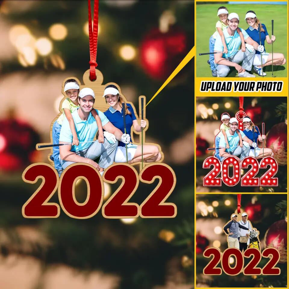 Personalized Your Golf Family Christmas 2022 Wood Ornament Printed  22NOV-HQ01
