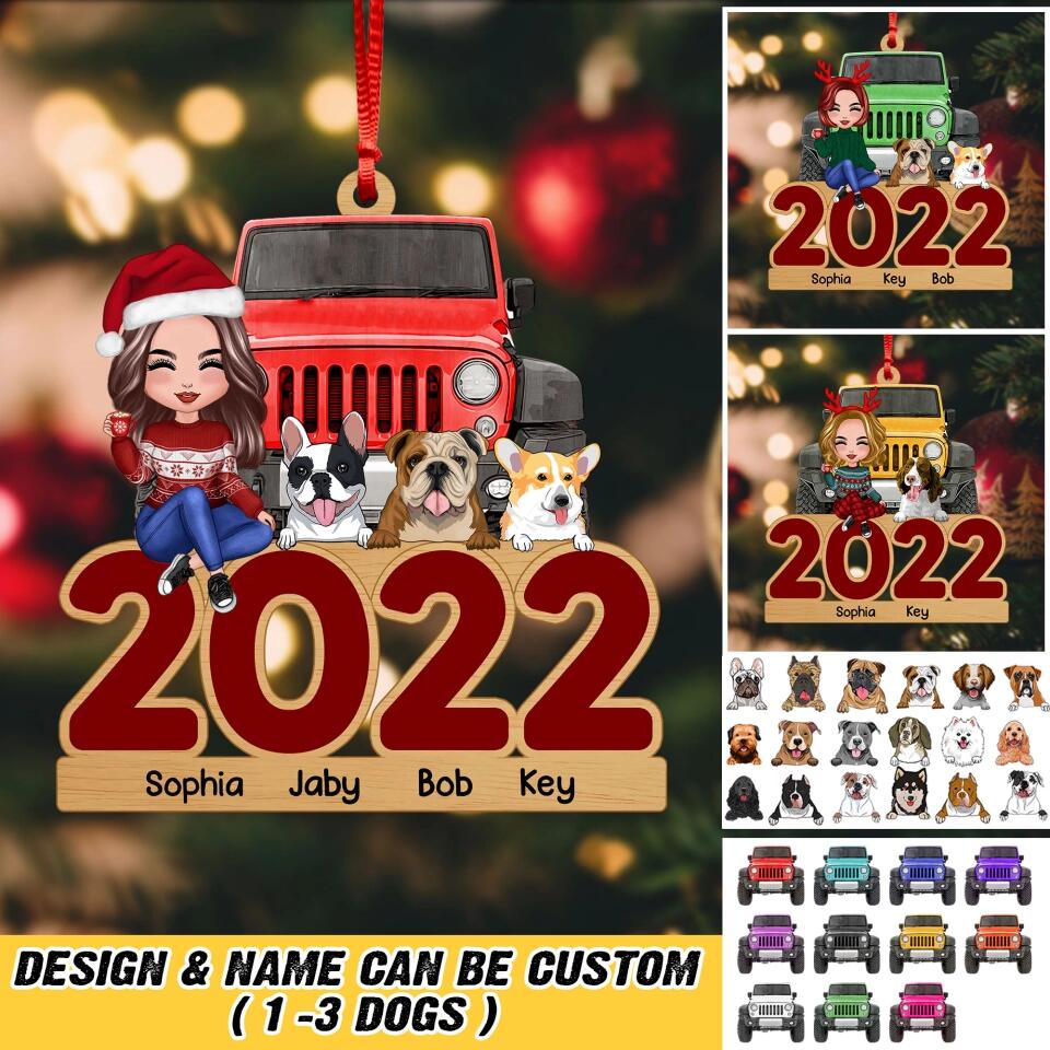 Personalized Dog Lover Christmas Wood Ornament Printed 22NOV-HQ01