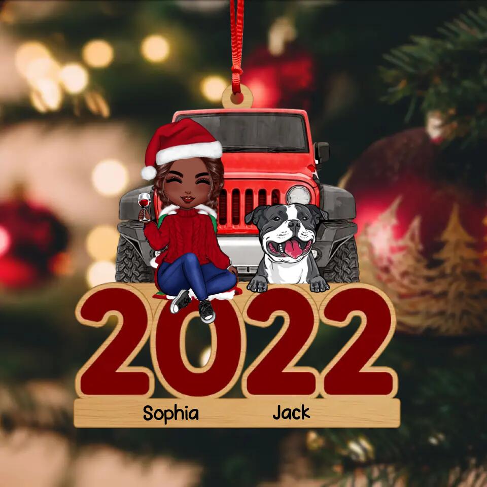 Personalized Dog Lover Christmas Wood Ornament Printed 22NOV-HQ01