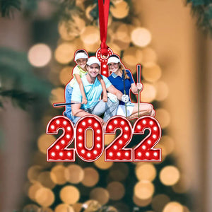 Personalized Your Golf Family Christmas 2022 Wood Ornament Printed  22NOV-HQ01
