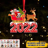 Personalized Christmas 2022 Dog Lovers Wood Ornament Printed 22NOV-DT01
