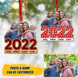 Personalized Your  Image Family 2022 Christmas Wood Ornament Printed 22NOV-dt02