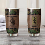 Personalized Against All Enemies Foreign and Domestic Swiss Veteran Rank Camo Tumbler Printed 22NOV-HY02