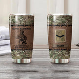 Personalized Against All Enemies Foreign and Domestic British Veteran Rank Camo Tumbler Printed 22NOV-HY02