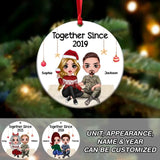 Personalized Together Since Swedish Solider/ Veteran Couple Christmas Acrylic/Plastic Ornament Printed 22NOV-DT03
