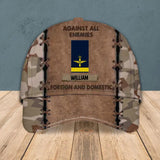 Personalized Swedish Veteran Against All Enemies Foreign and Domestic Camo Rank Peaked Cap 3D Printed 22NOV-HY03
