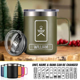 Personalized Swiss Veteran Laser Handle Cup Printed 22NOV-DT03