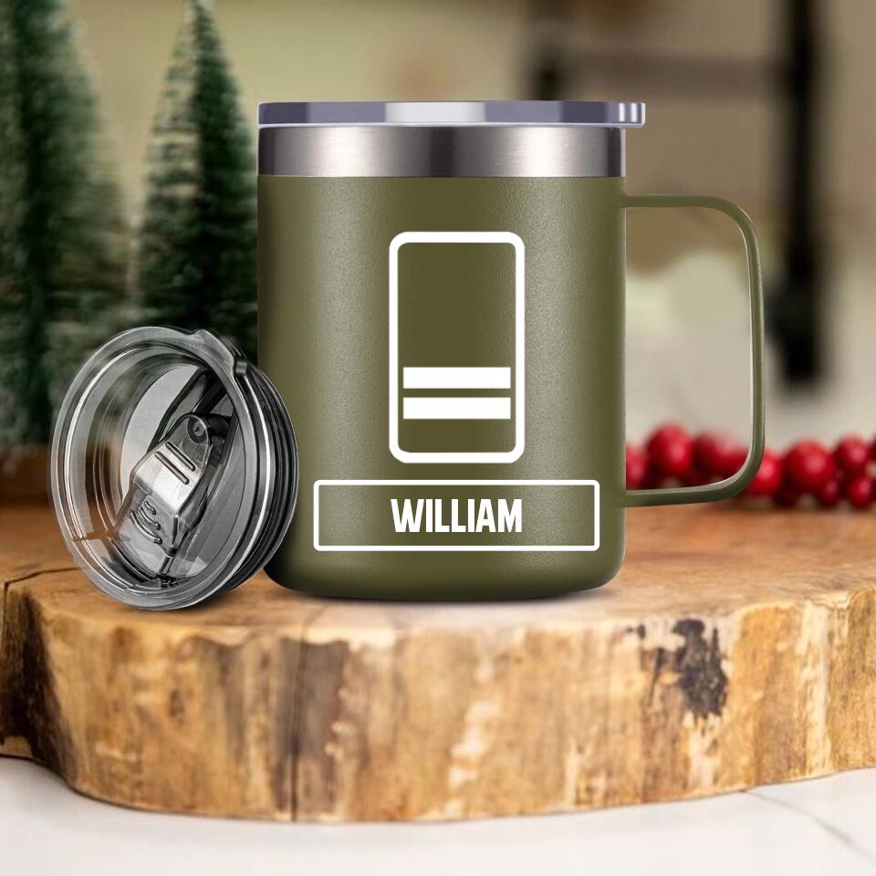 Personalized Swiss Veteran Laser Handle Cup Printed 22NOV-DT03
