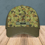 Personalized Australian Solider Camo Rank Peaked Cap 3D Printed QTHY0411