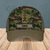 Personalized Swiss Solider Camo Rank Peaked Cap 3D Printed QTHY0411