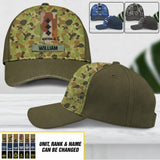 Personalized Australian Solider Camo Rank Peaked Cap 3D Printed QTHY0411