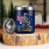 Personalized Australian Veteran/Soldier Laser Handle Cup Printed 22NOV-HY07