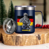 Personalized German Veteran/Soldier Laser Handle Cup Printed 22NOV-HY07
