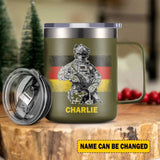 Personalized German Veteran/Soldier Laser Handle Cup Printed 22NOV-HY07