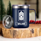 Personalized Danish Veteran/Soldier Laser Handle Cup Printed 22NOV-HY08