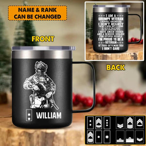 Personalized I Am A Danish Veteran I'm Proud To Be A Veteran Laser Handle Cup Printed 22NOV-HY08