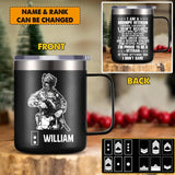 Personalized I Am A Danish Veteran I'm Proud To Be A Veteran Laser Handle Cup Printed 22NOV-HY08