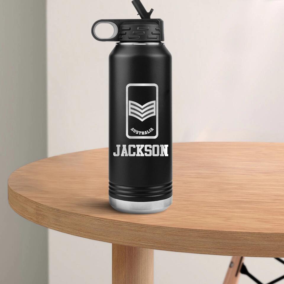 Personalized I Am An Australian Grumpy Veteran I'm Proud To Be A Veteran Tumbler Or Water Bottle  Printed 22NOV-DT08