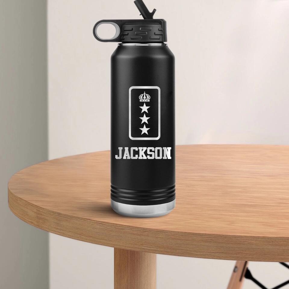 Personalized I Am A Sweden Grumpy Veteran I'm Proud To Be A Veteran Tumbler Or Water Bottle  Printed 22NOV-DT08