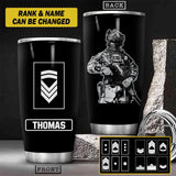 Personalized Danish Veteran/ Solider Rank Tumbler Printed 22NOV-HY08