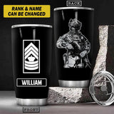 Personalized Danish Veteran/ Solider Rank Tumbler Printed 22NOV-HY08