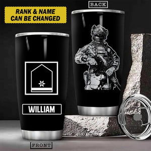 Personalized Austrian Veteran/ Solider Rank Tumbler Printed 22NOV-HY08