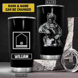 Personalized Austrian Veteran/ Solider Rank Tumbler Printed 22NOV-HY08