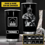 Personalized Austrian Veteran/ Solider Rank Tumbler Printed 22NOV-HY08