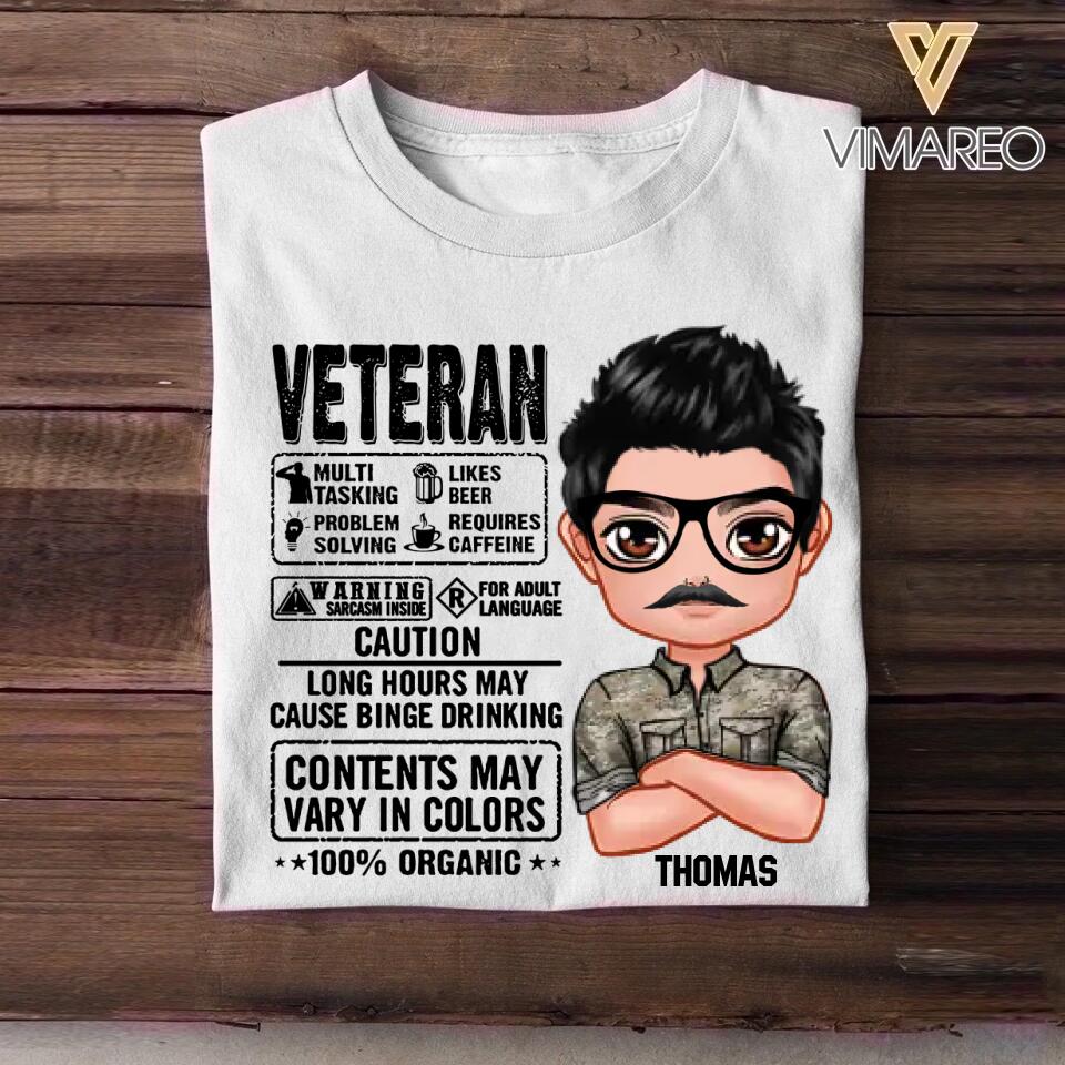 Personalized Us Veteran Contents May Vary In Colors Tshirt Printed NOV22-DT09